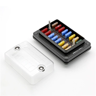 12 grandinių vandeniui atsparus saugiklių blokas