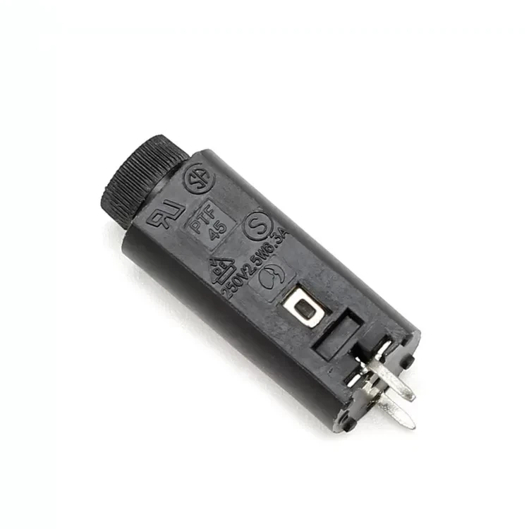 Skydelio tvirtinimo saugiklio laikiklis 5 x 20 mm vertikali konstrukcija